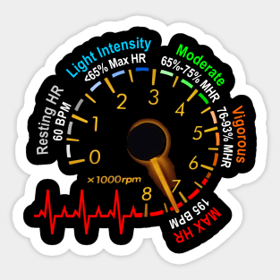 Exercise Cardio Tuner Mechanic Car Lover Enthusiast Gift Idea Sticker